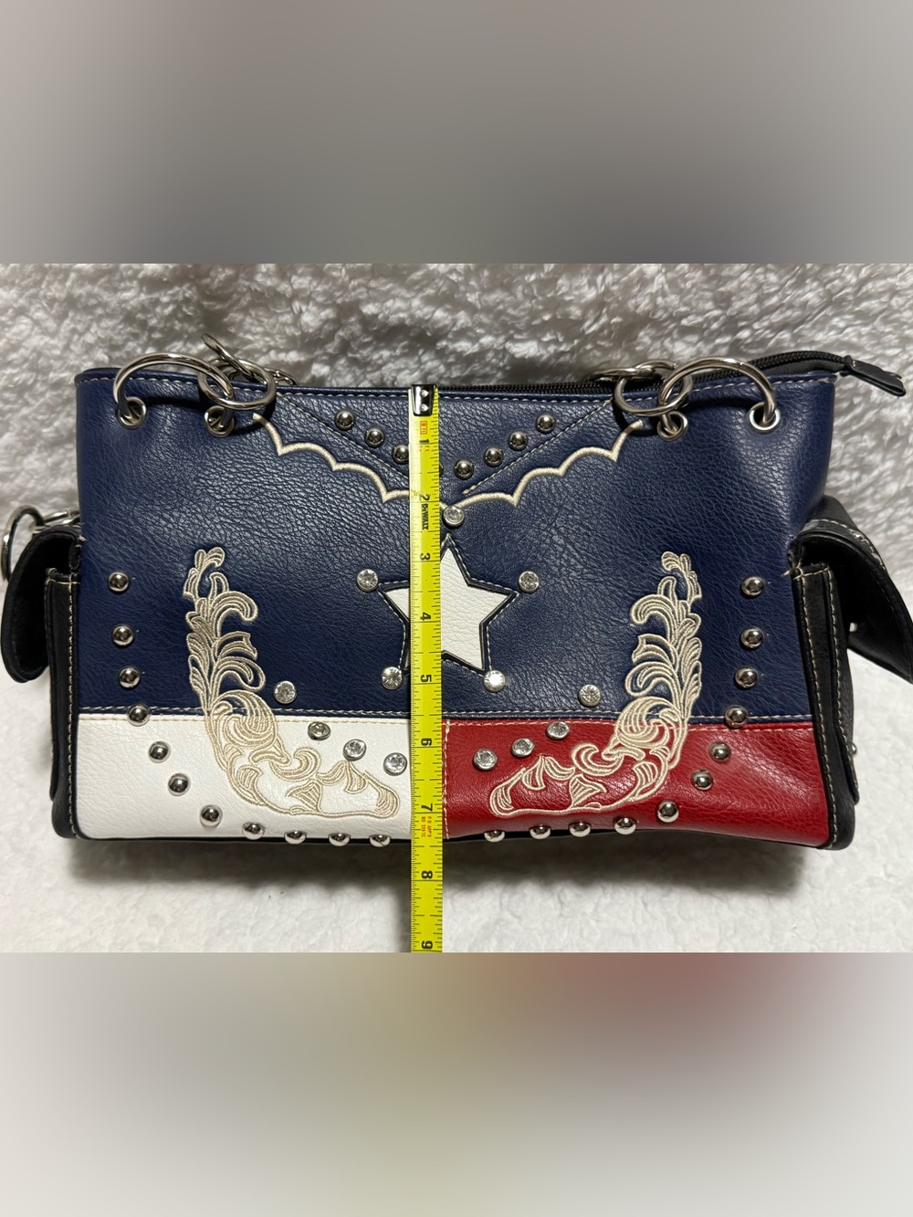 Red, White & Blue Texas Star-Accent Women’s Shoulder Bag - Picture 12 of 12